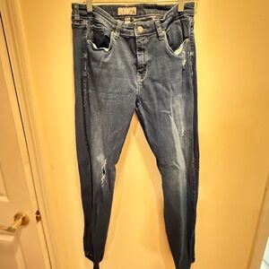 Banana Republic Blue Skinny Jeans Modern Distressed